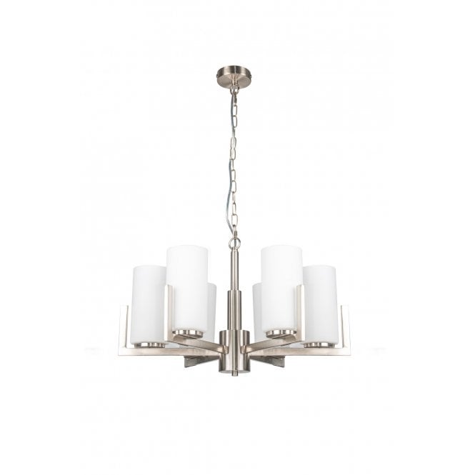 Magnalux Empire 6 Light Satin Chrome Ceiling Fitting