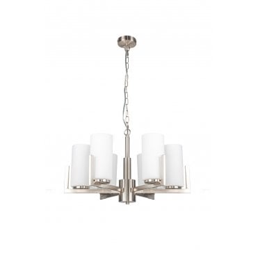 Empire 6 Light Satin Chrome Ceiling Fitting