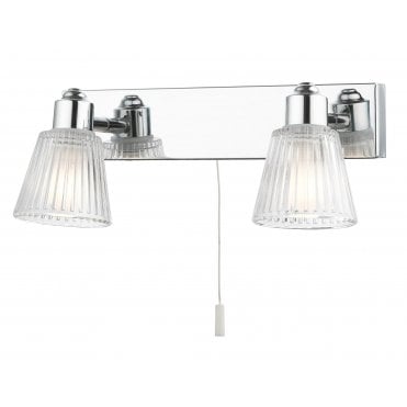 Gatsby 2 Light Bathroom Wall Light Polished Chrome