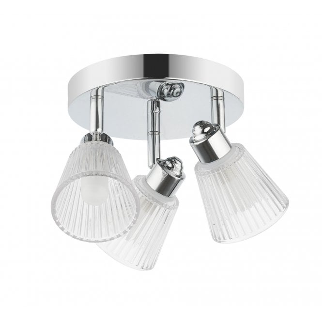 Magnalux Gatsby 3 Light Bathroom Ceiling Light Polished Chrome
