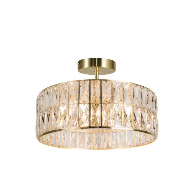 Magnalux Haley 6 Light Satin Brass Bathroom Crystal