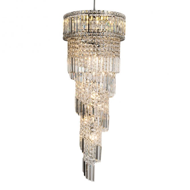 Magnalux ISLA 13 Light Polished Chrome with Crystal Pendant