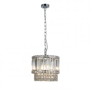 ISLA 3 Light Polished Chrome with Crystal