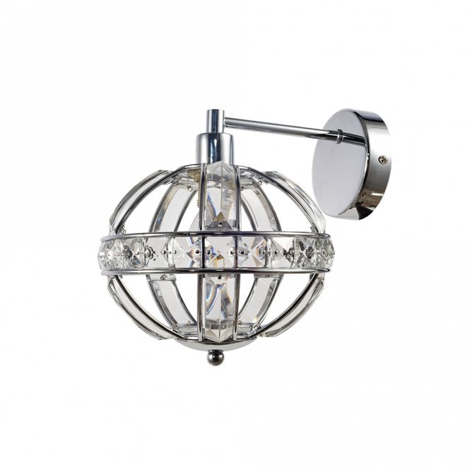 Magnalux Laura 1-Light Oval Wall Light Polished Chrome
