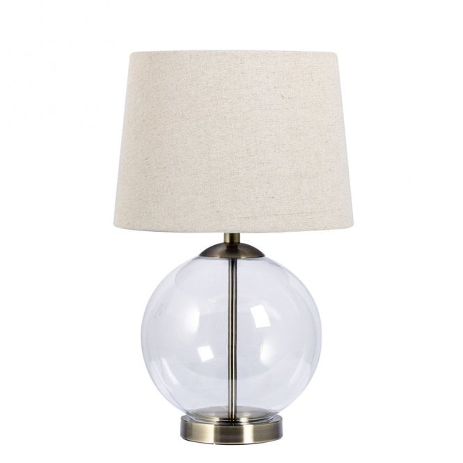 Magnalux Lewis Antique Brass Table Lamp with Shade