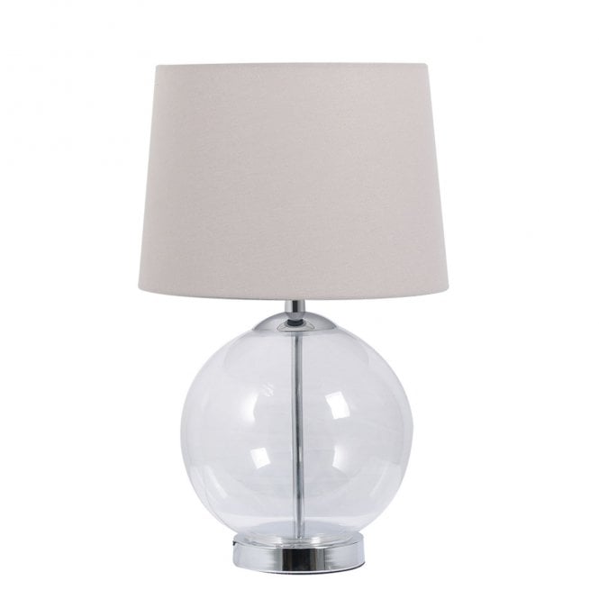 Magnalux Lewis Polished Chrome Table Lamp with Shade