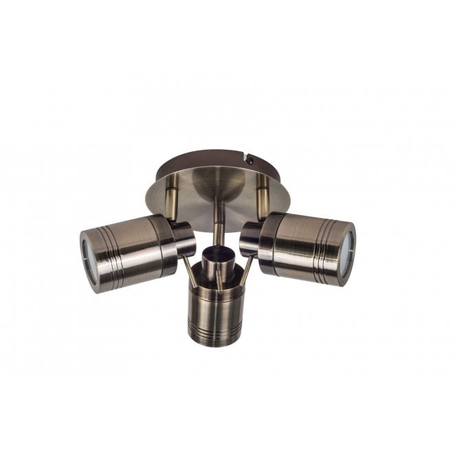 Magnalux Luxo 3 Light Spotlight Antique Brass