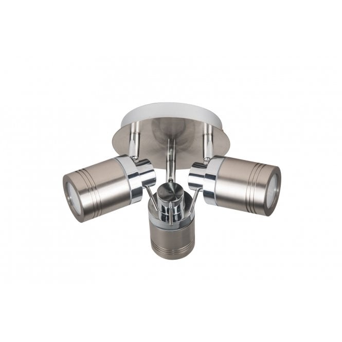 Magnalux Luxo 3 Light Spotlight Satin Chrome
