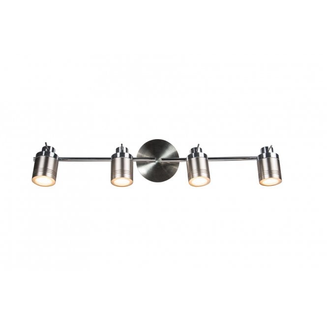 Magnalux Luxo 4 Light Spotlight Bar Satin Chrome