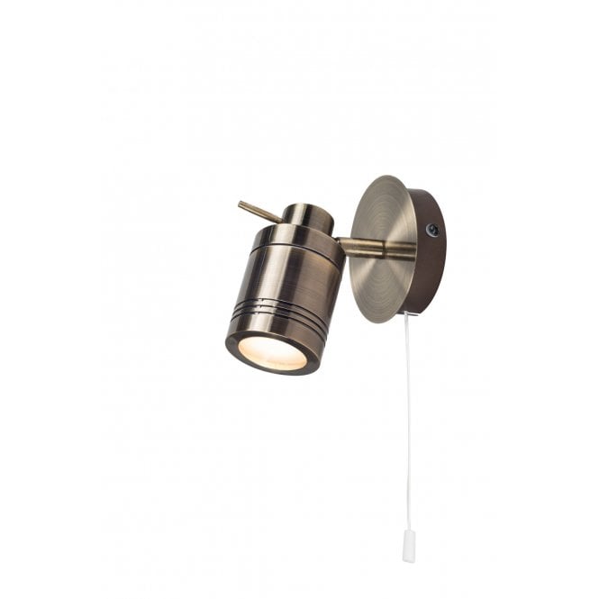 Magnalux Luxo Single Spotlight Antique Brass