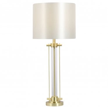 Malone Satin Brass Table Lamp with Shade