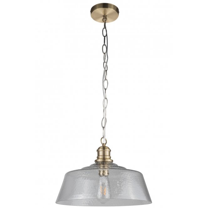 Magnalux Millar1 Light Pendant Antique Brass