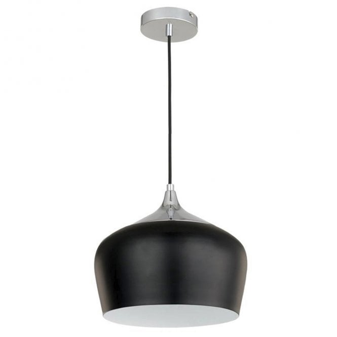 Magnalux Modena 1 Light Black Metal Pendant