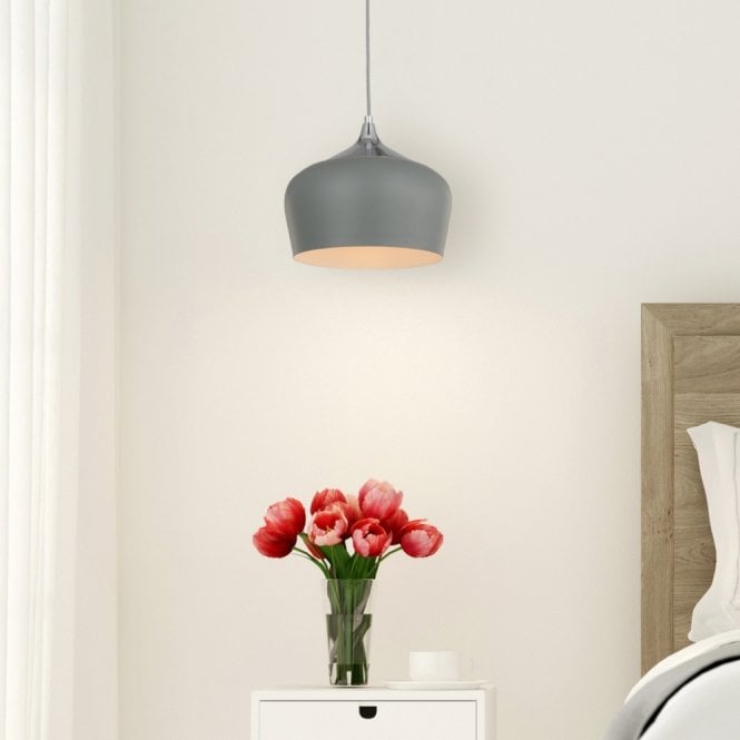 Magnalux Modena 1 Light Grey Metal Pendant