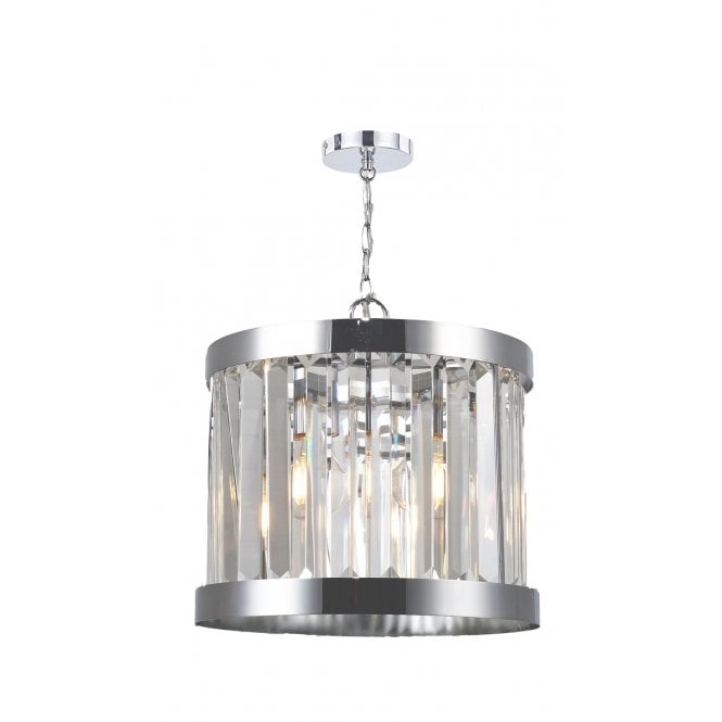 Magnalux Pandora 1 Light Crystal Pendant Polished Chrome