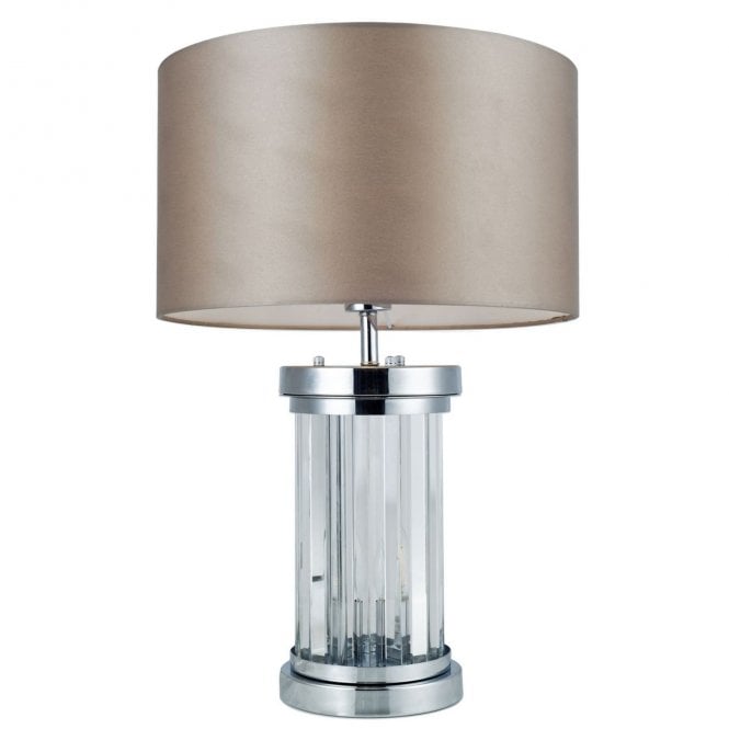 Magnalux Pandora 2 Light Crystal Table Lamp Polished Chrome