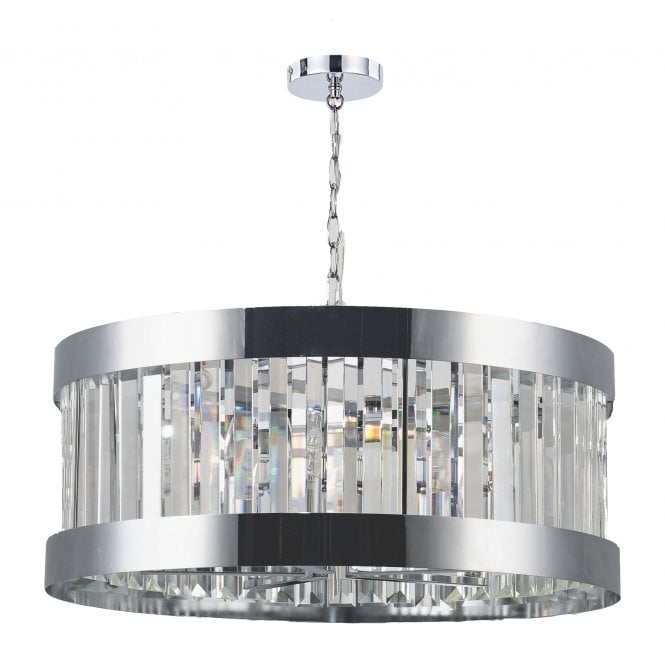 Magnalux Pandora 5 Light Crystal Pendant Polished Chrome