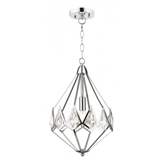 Magnalux Paragon 1 Light Crystal Pendant Polished Chrome