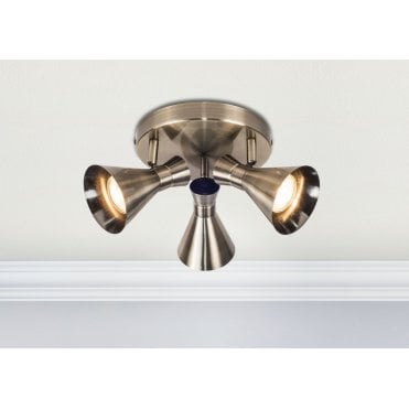Pixar 3 Light Spotlight Antique Brass