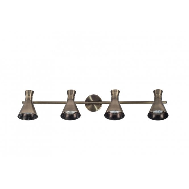 Magnalux Pixar 4 Light Spotlight Bar Antique Brass