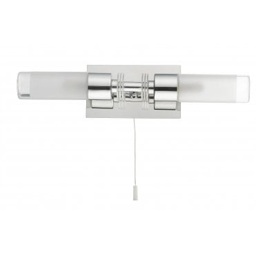 Saturn 2 Light Bathroom Wall Light Polished Chrome