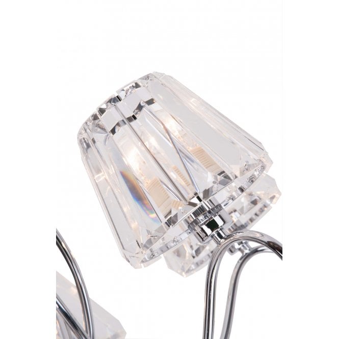 Magnalux Senza 5 Light Polished Chrome with Crystal Shades