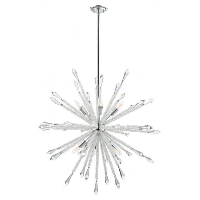 Magnalux Solaris 10 Light Large Crystal Starburst Pendant