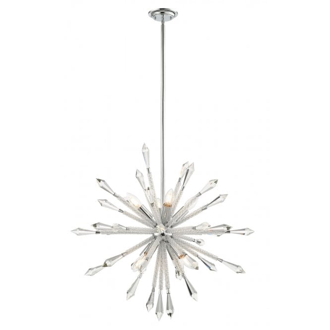 Magnalux Solaris 8 Light Medium Crystal Starburst Pendant