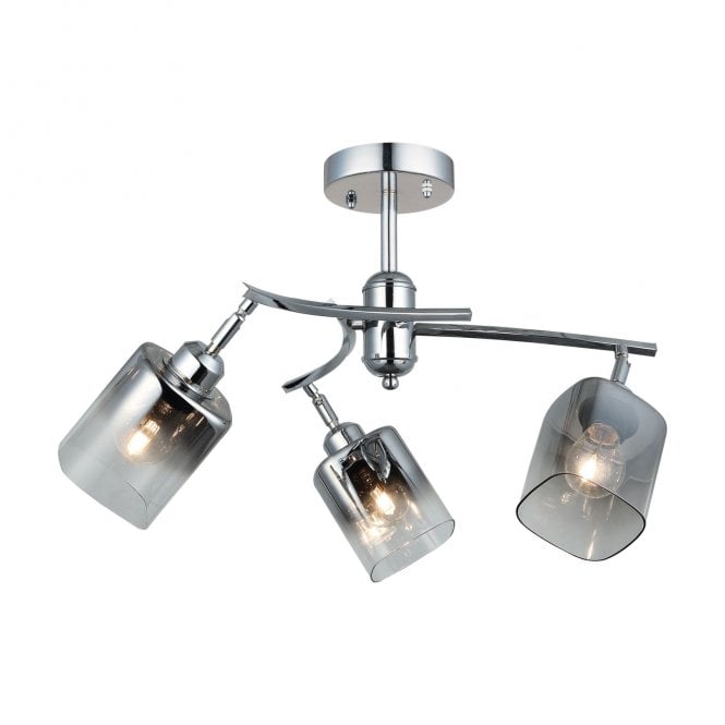 Magnalux Taylor 3 Light Polished Chrome Semi Flush