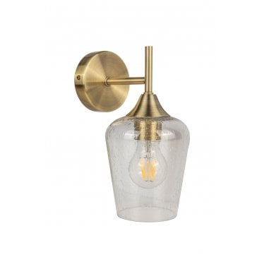 Vino 1 Light Antique Brass Wall Light