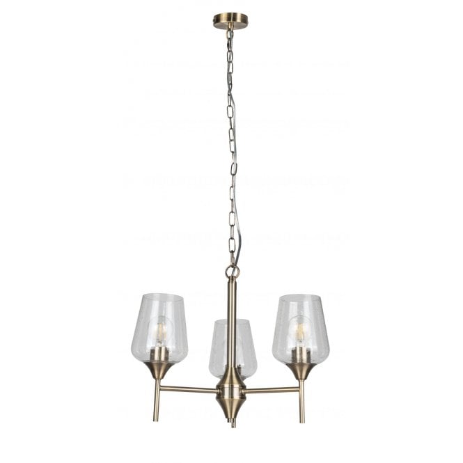 Magnalux Vino 3 Light Antique Brass Ceiling Light