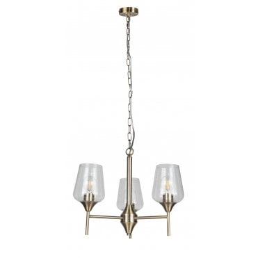 Vino 3 Light Antique Brass Ceiling Light