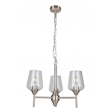 Vino 3 Light Satin Chrome Ceiling Light