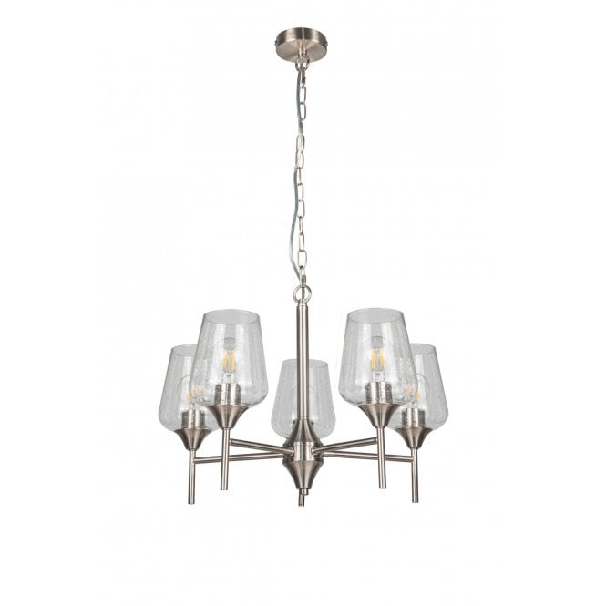 Magnalux Vino 5 Light Satin Chrome Ceiling Light