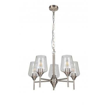 Vino 5 Light Satin Chrome Ceiling Light