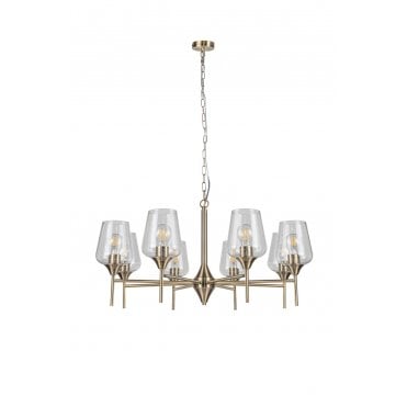 Vino 8 Light Antique Brass Ceiling Light