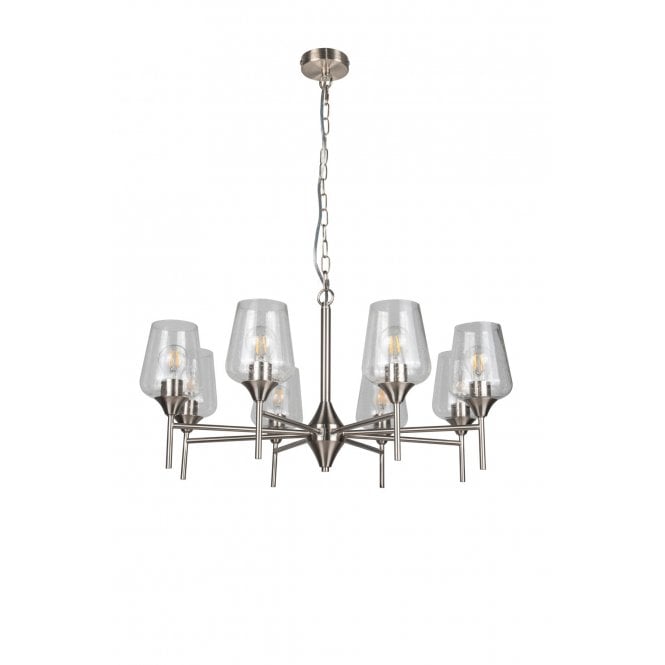 Magnalux Vino 8 Light Satin Chrome Ceiling Light
