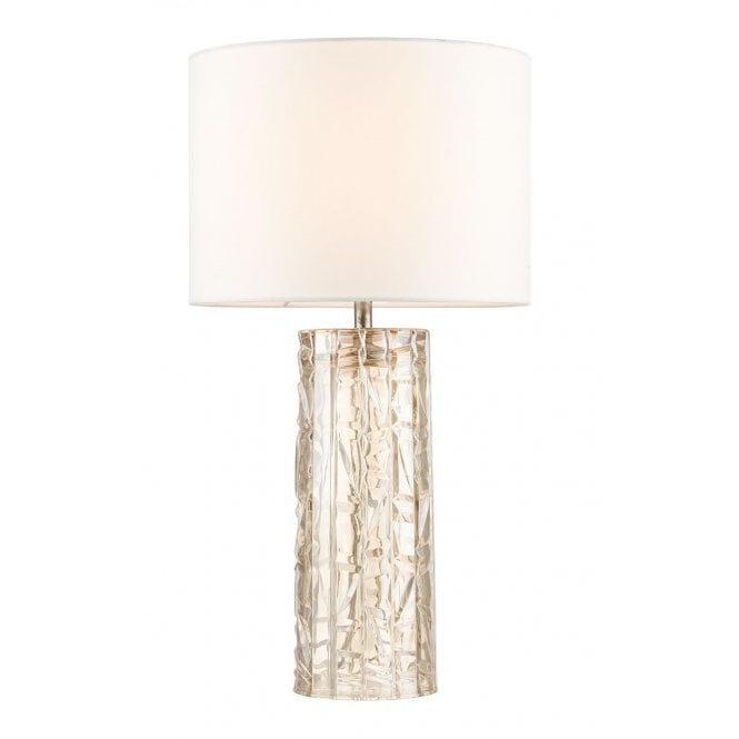 Magnalux Whiskey Amber Cut Glass Table Lamp c/w Shade
