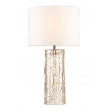 Whiskey Amber Cut Glass Table Lamp c/w Shade