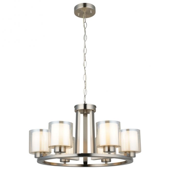 Magnalux Yara 6 Light Satin Chrome Pendant