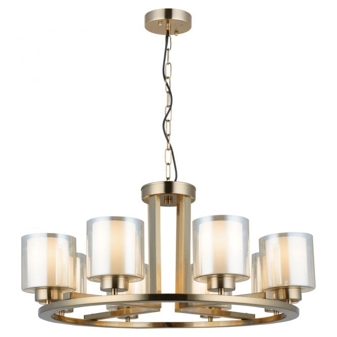 Magnalux Yara 8 Light Antique Brass Pendant