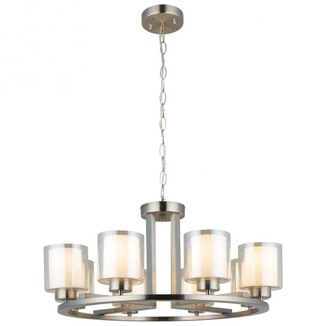 Magnalux Yara 8 Light Satin Chrome Pendant