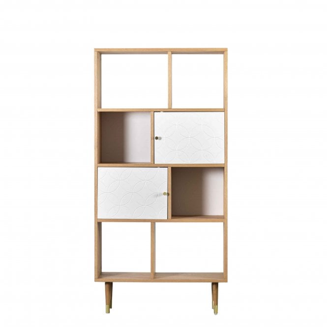 Morcombe Display Unit Oak White 800mm(w) x 300mm(D) x 1600mm(H)