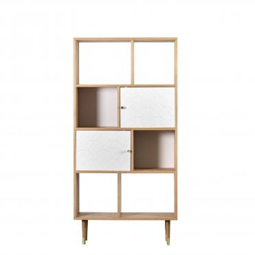 Morcombe Display Unit Oak White 800mm(w) x 300mm(D) x 1600mm(H)