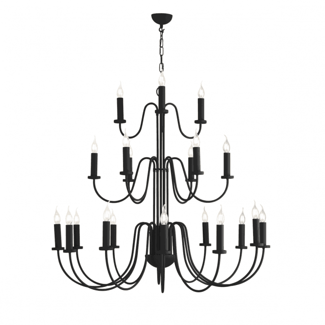 Pigalle 21 light Chandelier shown in Black