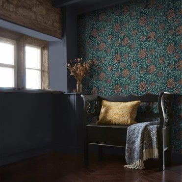William Morris at Home Honeysuckle Tidewater Blue 140484