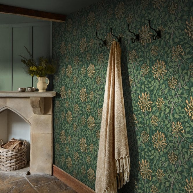 William Morris at Home Honeysuckle Verde 140487