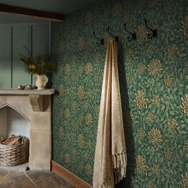 William Morris at Home Honeysuckle Verde 140487