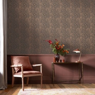 William Morris at Home Marigold Fibrous Charcoal   Wallpaper 124254