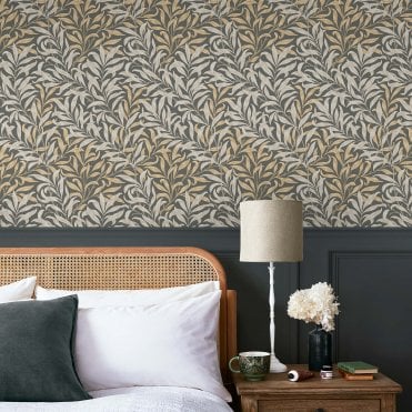 William Morris at Home Willow Bough Charcoal  Wallpaper 124244